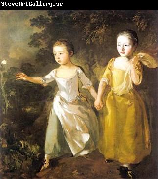 Thomas Gainsborough The Painter Daughters Chasing a Butterfly